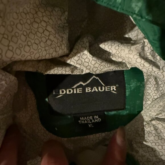 Eddie Bauer Green Rain Jacket size XL - Picture 4 of 8
